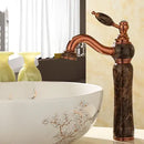 GobekUsa Gold Jade Brass Bathroom Basin Faucet | Deck Mounted Hot Cold Water Mixer