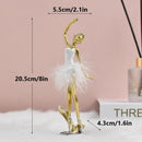 GobekUsa Ballet Girl Resin Figurine - Nordic Luxury Desktop Decoration and Birthday Gift