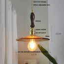GobekUsa Amber Glass Pendant Light Fixture with Copper Knob Switch