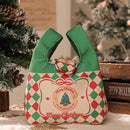 GobekUsa Christmas Apple Handheld Sail Bag Short Plush Gift Bag for Friends and Colleagues