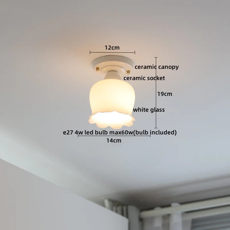 GobekUsa LED Canopy Ceiling Light Glass Copper Luminaria De Teto, photo 14 of 27
