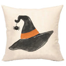 GobekUsa Halloween Linen Cushion Cover for Living Room Decor and Sofa - Trick or Treat