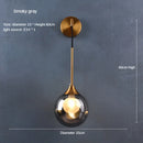 GobekUsa Glass Ball Gold Wall Lamp Modern Sconce Nordic Light Fixture for Living Bedroom