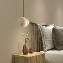 GobekUsa LED Pendant Light Fixture Yellow Travertine Adjustable Hanging Lamp