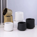 GobekUsa Gold Ceramic Flower Pot Succulent Vase Terrarium Plant Pots for Home Balcony Decor