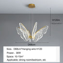 GobekUsa LED Butterfly Ceiling Chandelier - Luxury Pendant Light for Bedroom, Living & Dining Room