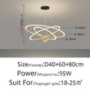 GobekUsa Circle Ring Pendant Chandelier for Living Room Bedroom Restaurant Ceiling Lighting
