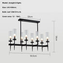 GobekUsa Gold Metal Glass LED Pendant Lights Chain Hanging Lamp