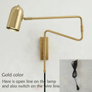 GobekUsa Adjustable Long-Arm Wall Lamp with Switch, E27 Flex Reading Bedside Light