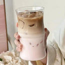 GobekUsa Glass Bamboo Knot Mug - Cute Clear Glass Coffee Cup for Hot or Cold Drinks