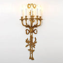 GobekUsa Baroque Antique Brass Leaf Gold Wall Sconce - 5 Candle Lights