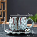 GobekUsa Hammer Pattern Ceramic Mug Set for Dining Table and Coffee, Tea, Juice