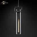 GobekUsa LED Glass Cylinder Pendant Lights - Modern Kitchen Island Chandeliers