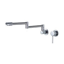GobekUsa Black Brushed Gold Kitchen Faucet Wall Mounted Foldable Pot Filler Tap