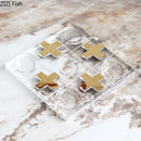 GobekUsa Acrylic Tic-Tac-Toe Chessboard Set: Geometric Artwork Ornaments & Chess Pieces