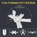 GobekUsa Deformable LED Garage Lights 80W/100W/120W Ceiling Industrial E27 Bulb