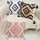 GobekUsa Geometric Chenille Embroidered Pillow Covers Boho Moroccan Style Decor