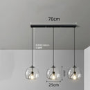 Nordic Smoke Gray Glass Pendant Light Chandelier
