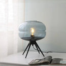 GobekUsa Glass & Metal Nordic Sofa Desk Lamp for Postmodern Bedroom & Living Room