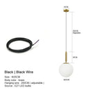 Modern White Frosted Glass Globe Pendant Light