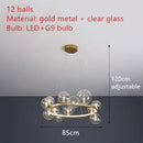 GobekUsa Branching Bubbles Chandelier in Black and Gold for Modern Dining Room