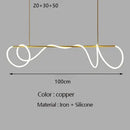 GobekUsa LED Long Hose Chandelier for Dining Room Kitchen Bar Pendant Lamp