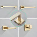 GobekUsa Brushed Gold Bathroom Hardware Set Stainless Steel Towel Bar Robe Hook Toilet Paper Holder