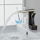 GobekUsa Gold & Black Brass Bathroom Basin Faucet Cold Hot Water Mixer Sink Tap