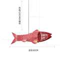 GobekUsa Bamboo Fish Pendant Light: Chinese Style Chandelier for Modern Living Room Decor