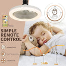 GobekUsa Ceiling Fan Light with E27 Converter & Remote Control for Home, AC85-265V