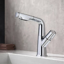 GobekUsa Brass Basin Faucet: Pull Out, Hot & Cold Mixer, 360° Lift, Bathroom Sink Tap