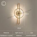 GobekUsa Crystal Wall Light: Minimalist Bedside Loft Wall Sconce for Living Room