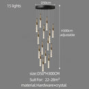 GobekUsa Crystal Chandelier: Modern Luxury Spiral Staircase Living Room & Bedroom Lighting