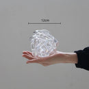 GobekUsa Glass Coil Wound Ball Ornament: Hand-made, Geometric, Transparent, Home Decoration