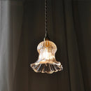GobekUsa Brass LED Pendant Light Fixture Clear Glass Adjustable Nordic Hanging Lamp