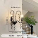 GobekUsa Iron Art Candle Wall Lamp LED E14 Black Retro Industrial Baroque.