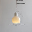 GobekUsa Copper White Glass LED Pendant Lamp for Modern Living Room Decor