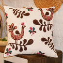 GobekUsa Ethnic Flower Elephant Pillowcase, Hand-Embroidered Boho Cushion Cover