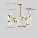 GobekUsa Glass LED Chandelier Ceiling Light for Modern Nordic Design Home Decor