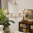 GobekUsa Country Candle Crystal Chandelier for Home Decoration