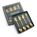 GobekUsa Christmas Coffee Spoons Gift Box - Stainless Steel Festive Cutlery Spoon Set
