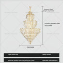 GobekUsa Crystal Chandelier | Modern Luxury Duplex Building Chandelier for Villa and Hotel