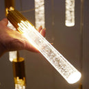 GobekUsa Bubbles Crystal Pendant Light: Nordic Modern Hanging Lamp for Bedroom & Living Room