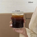 GobekUsa Clear Glass Coffee Cups Set of 6 - Heat-Resistant Vertical Design for Various Drinks