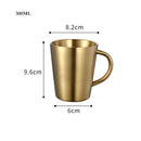 GobekUsa Double-Layer Stainless Steel Thermal Mug with Handle for Coffee and Beer