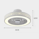 GobekUsa Bedroom LED Ceiling Fan Light with Remote Control - Small, Modern Chandelier