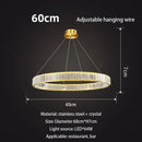 GobekUsa Gold Crystal Chandelier: Modern Luxury Round Square Pendant Light for Living Room