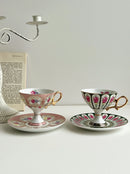 GobekUsa Court Style Latte & Cappuccino Cup Set with Saucer, Tea Cup Set