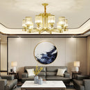 GobekUsa Crystal Chandelier: Elegant Chinese Style Lighting for Living Room, Bedroom, and Study