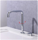 GobekUsa Brushed Gold Widespread Basin Faucet with 360 Rotation